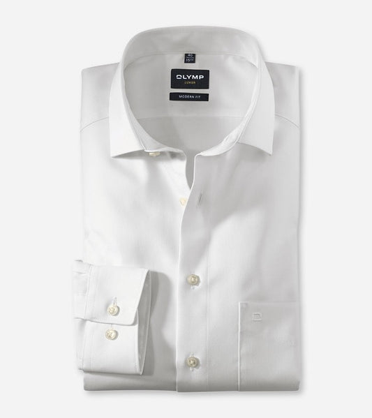 Overhemd Modern fit wit strijkvrij 100% katoen 0745 64 00