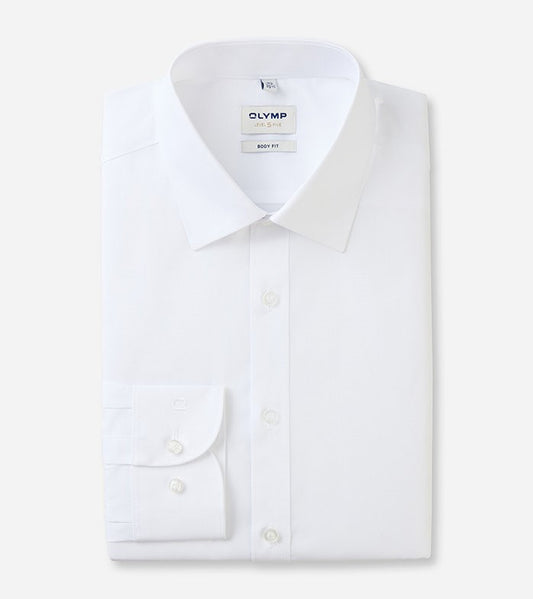Overhemd wit 100% katoen strijkvrij |Bodyfit